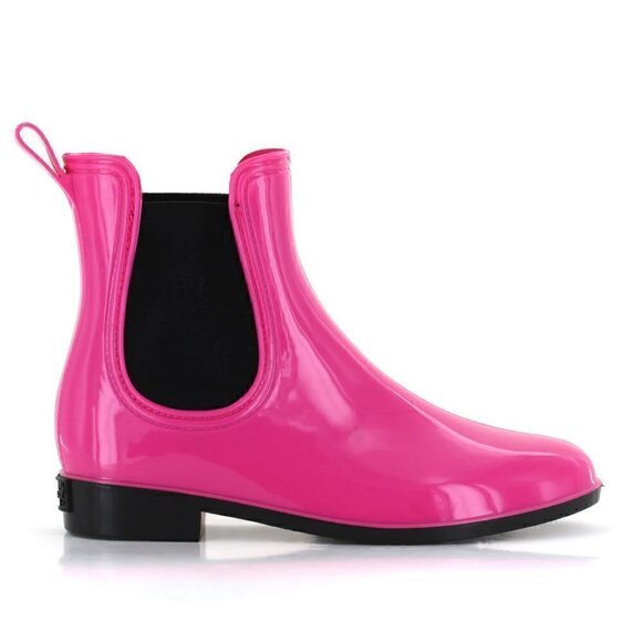 SEVEN7 Dover Rain Booties 10 Barbie Pink Rubber Waterproof Fall Winter Anti-Skid - Picture 3 of 7